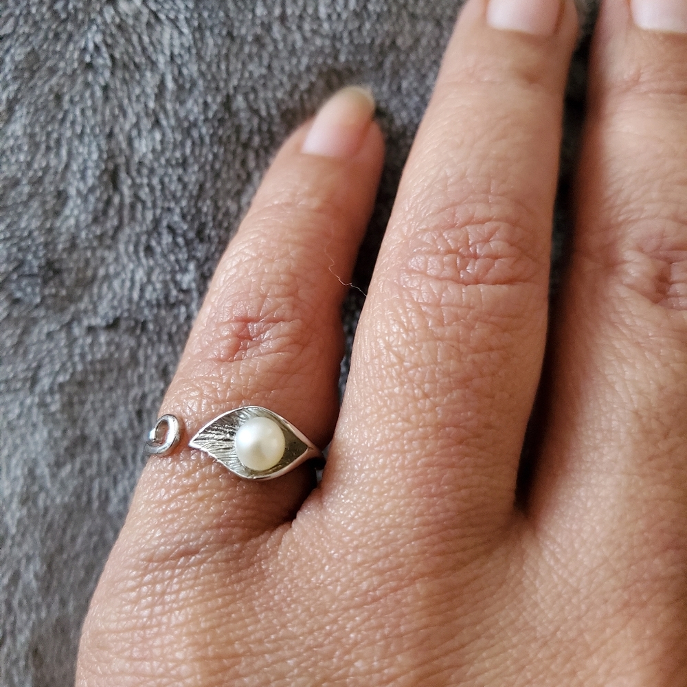 Tiny pearl ring